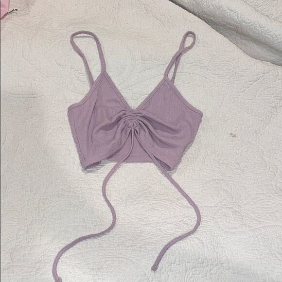 Purple Bershka Cropped Top Size S never worn - Picture 1 of 2